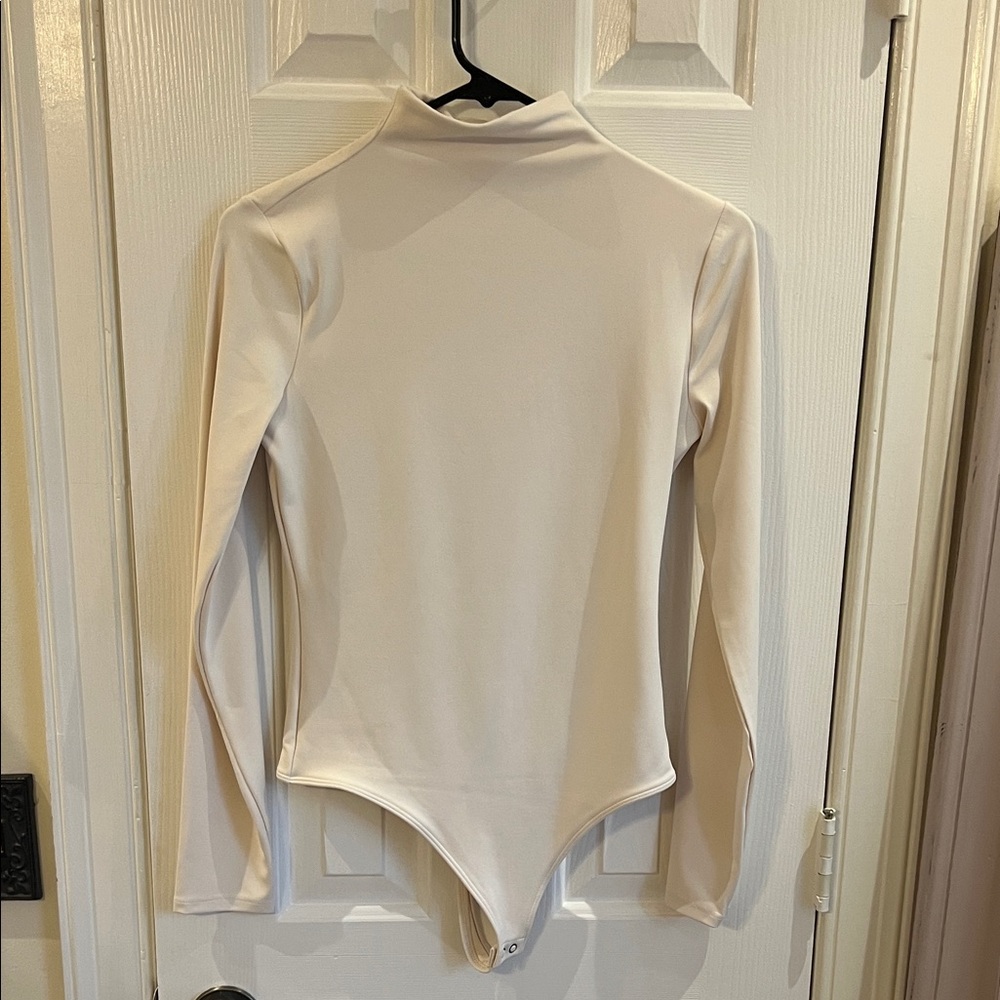Cream BodyCon One Piece Bodysuit